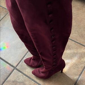 MIA Burgundy Over the Knee Boots